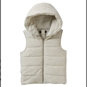 EUC Girls Sugar Rush Hooded Speckled Puffer Vest